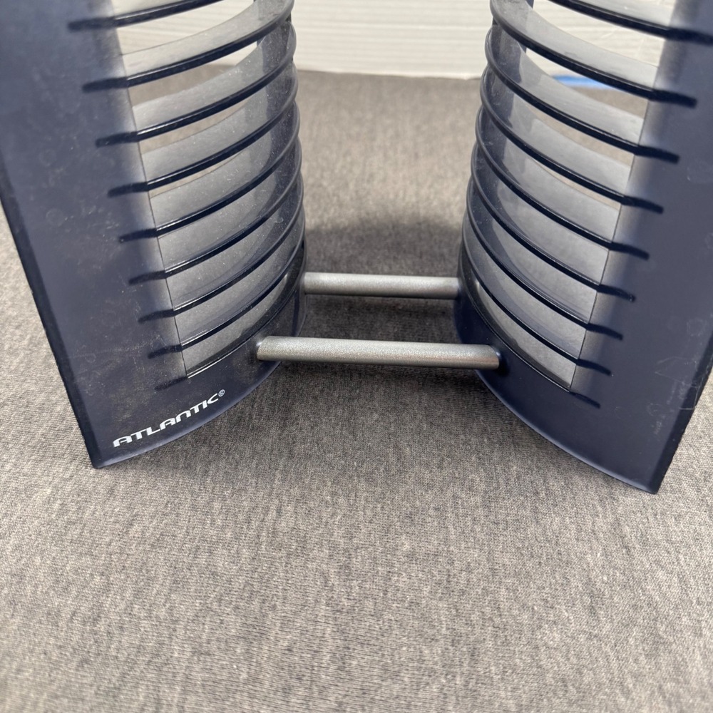 Atlantic CD Storage Tower Rack 40 Capacity Vertical Media Organizer Smoke Blue - Picture 2 of 5